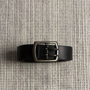 Sleek Black Leather Belt Bag